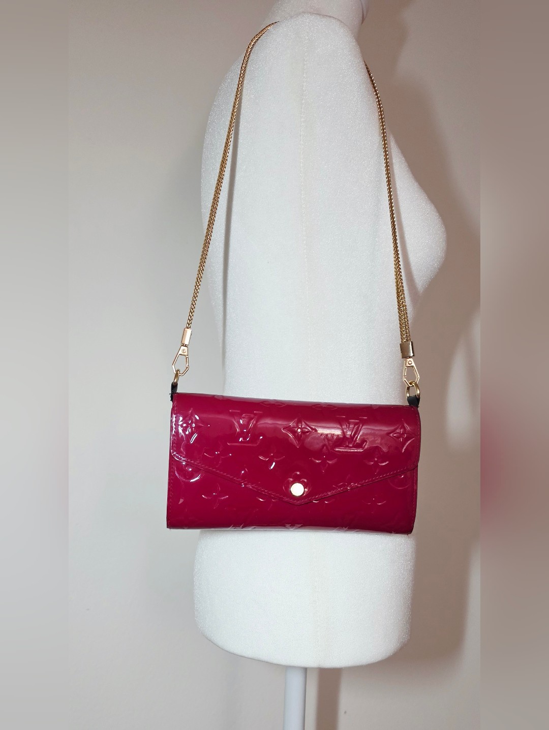 Authentic Louis Vuitton Lv Long Clutch/Wallet Portefeuille Sarah Pink Vernis